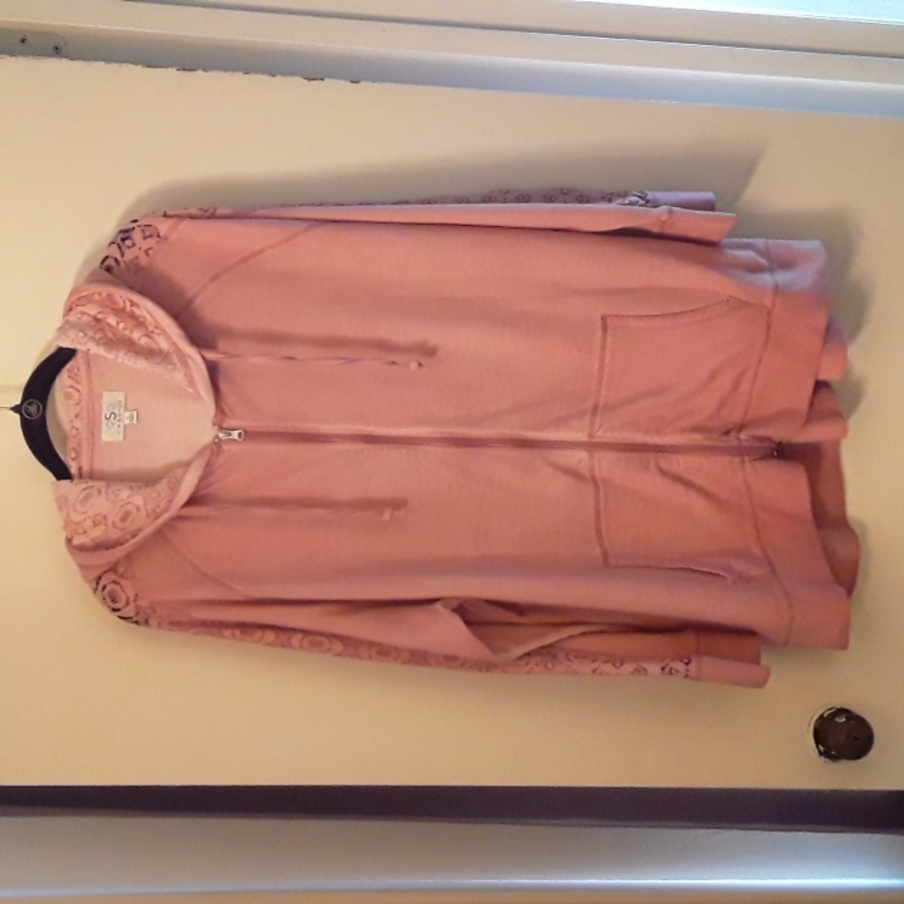 Lace inset hoodie